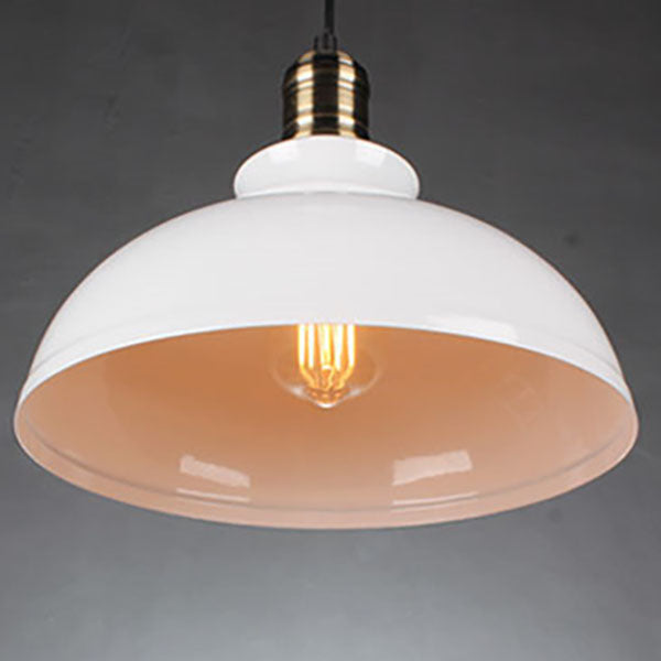 Contemporary Industrial Dome Round Pot Lid Iron 1-Light Pendant Light for Living Room