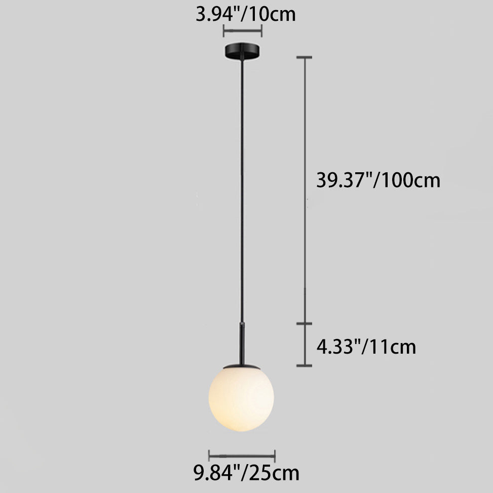 Glass Globe Pendant Light