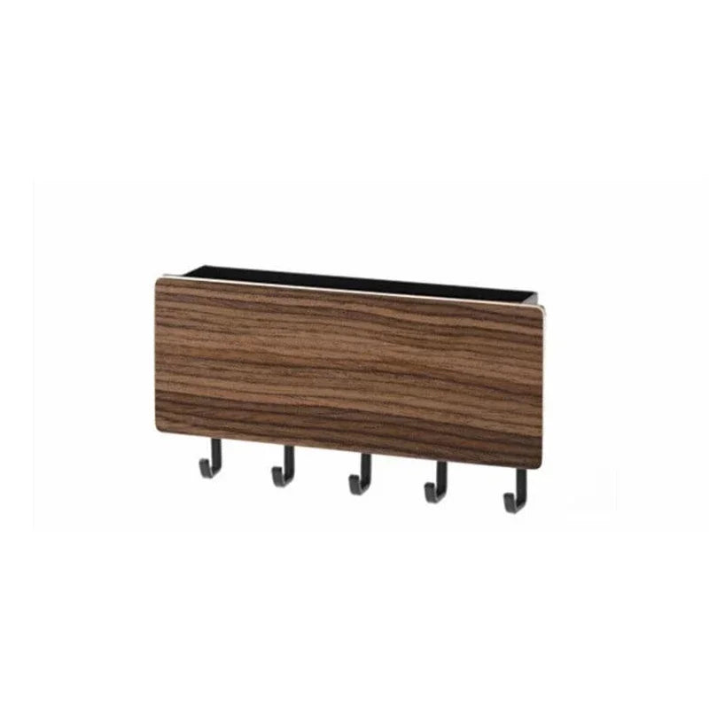 Wall-Mounted Key Rack with Hooks