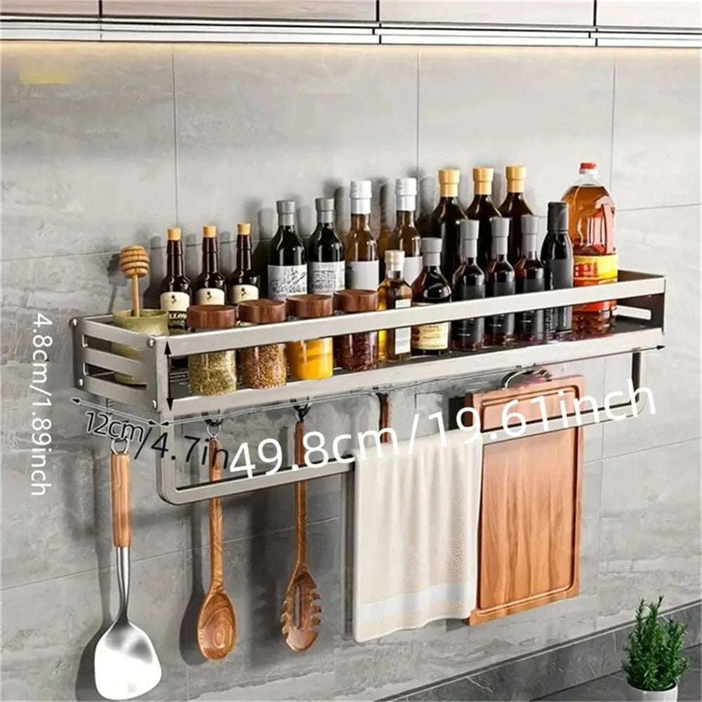 Wall-Mounted Spice and Condiment Rack