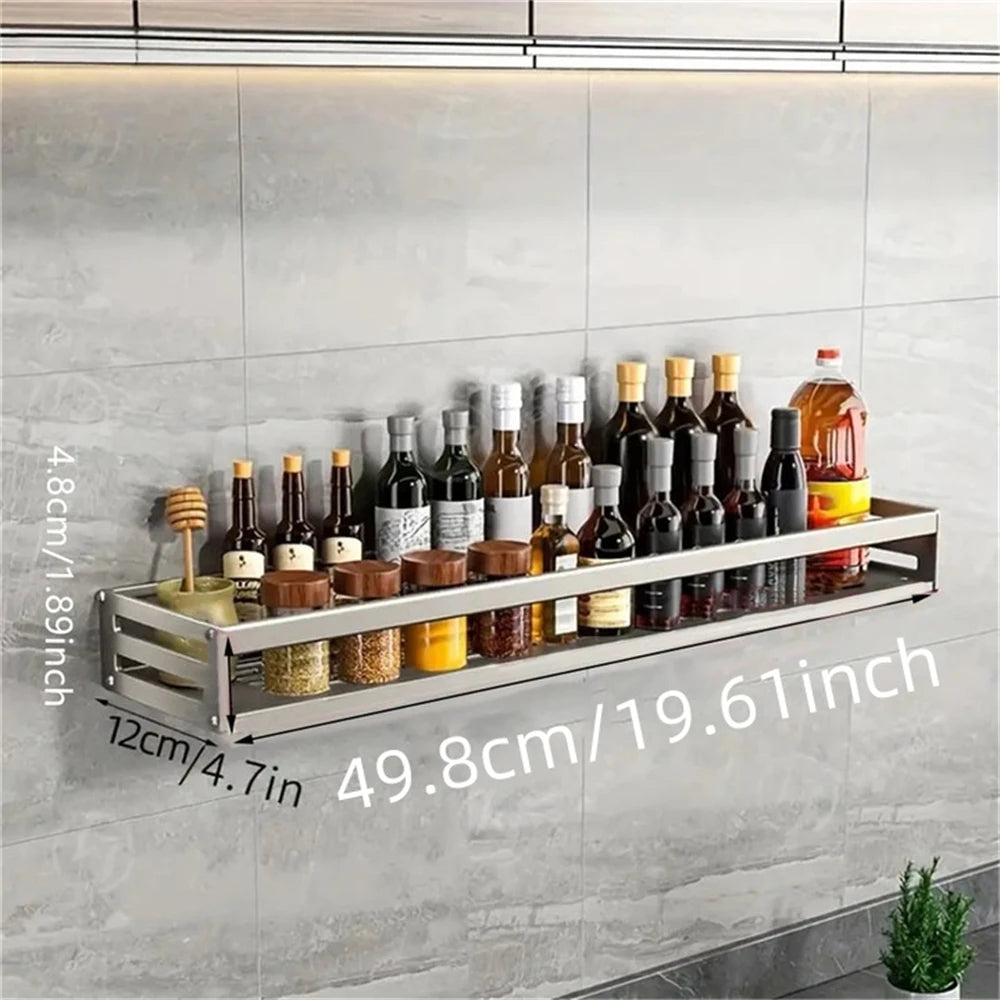 Wall-Mounted Spice and Condiment Rack