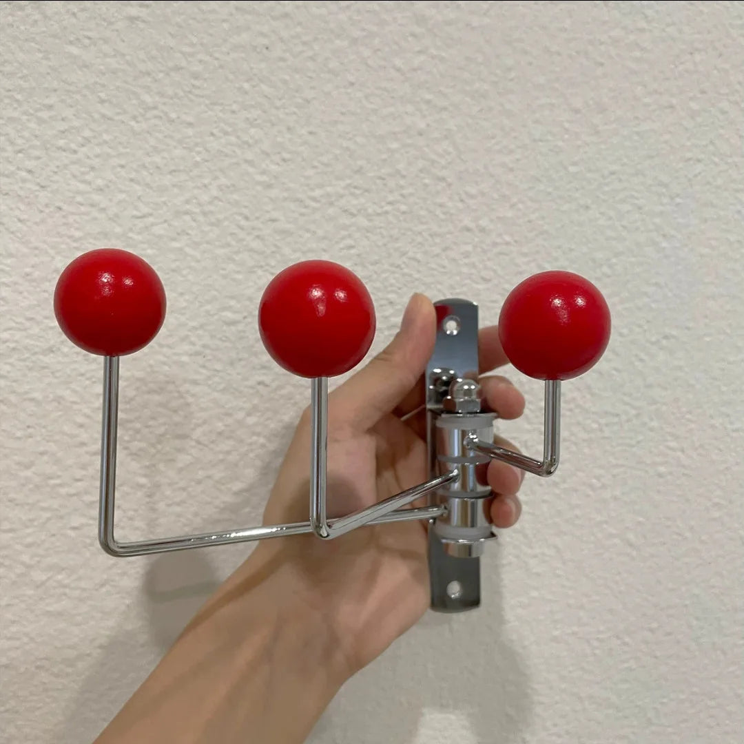 Rotating Iron Wall Hook with Wooden Tips