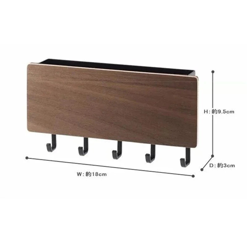 Wall-Mounted Key Rack with Hooks