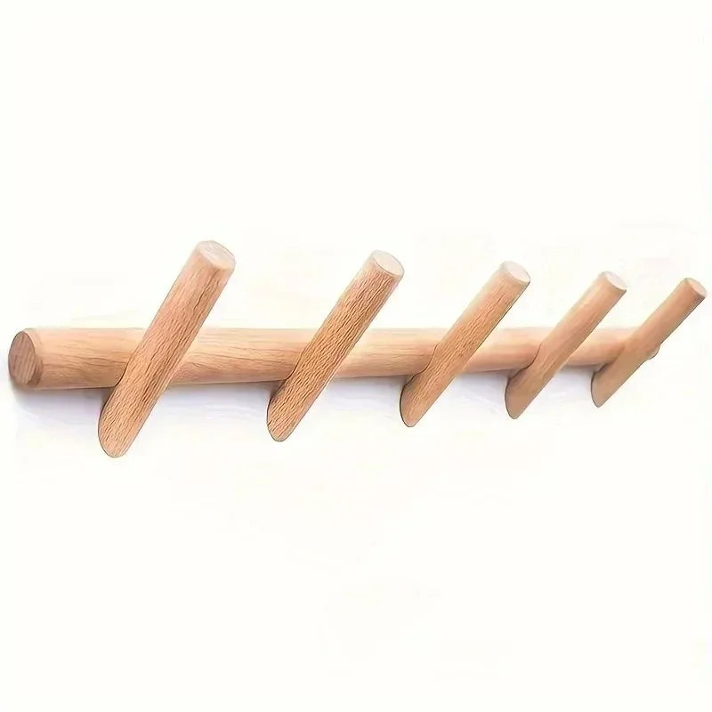 Scandinavian Wooden Wall Coat Rack