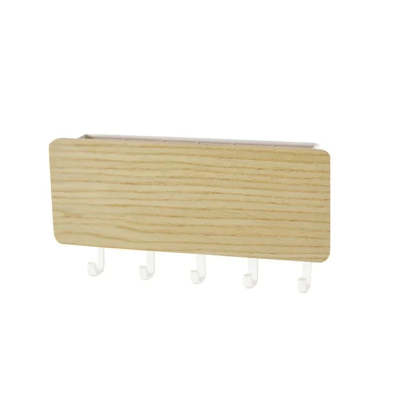 Wall-Mounted Key Rack with Hooks