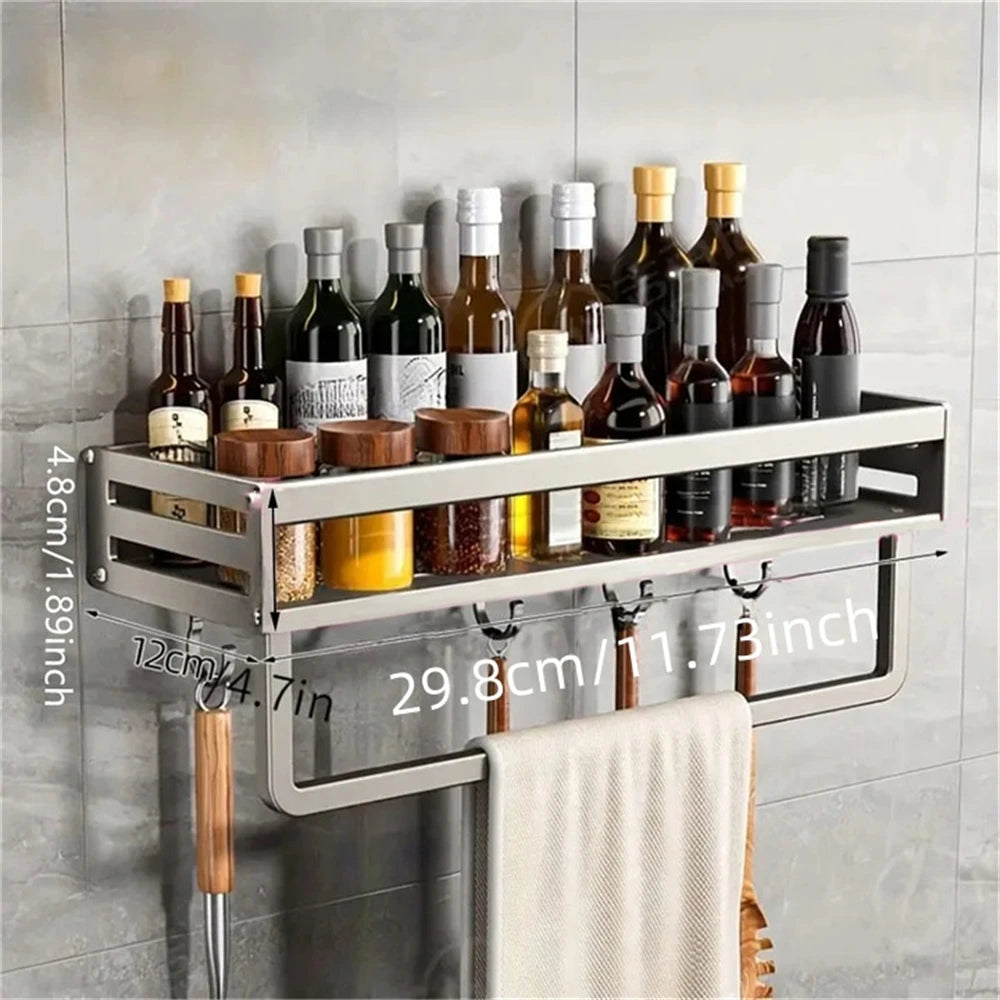 Wall-Mounted Spice and Condiment Rack