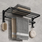 Folding Aluminium Towel Rack with Hook