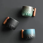 Ceramic Mug with Wooden Handle