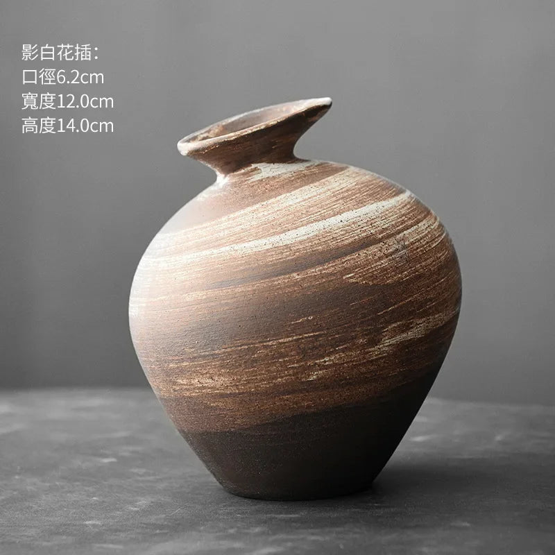 Matte Black Stone-Effect Sculptural Vase