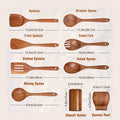 Wooden Cooking Utensil Set with Holder