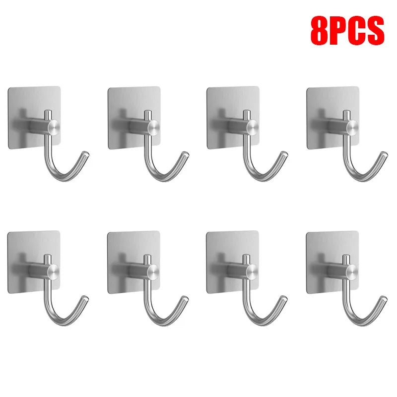 Adhesive Stainless Steel Robe Hooks