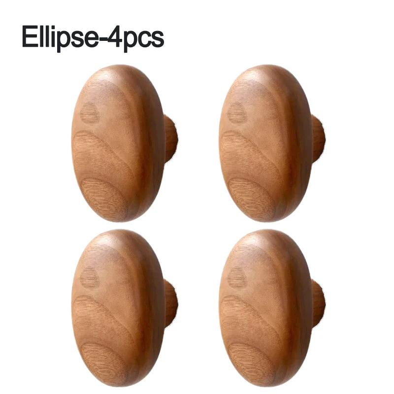 Wooden Knob Wall Hooks