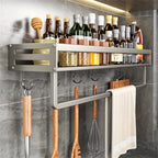 Wall-Mounted Spice and Condiment Rack