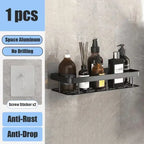 No-Drill Bathroom Corner Shelf