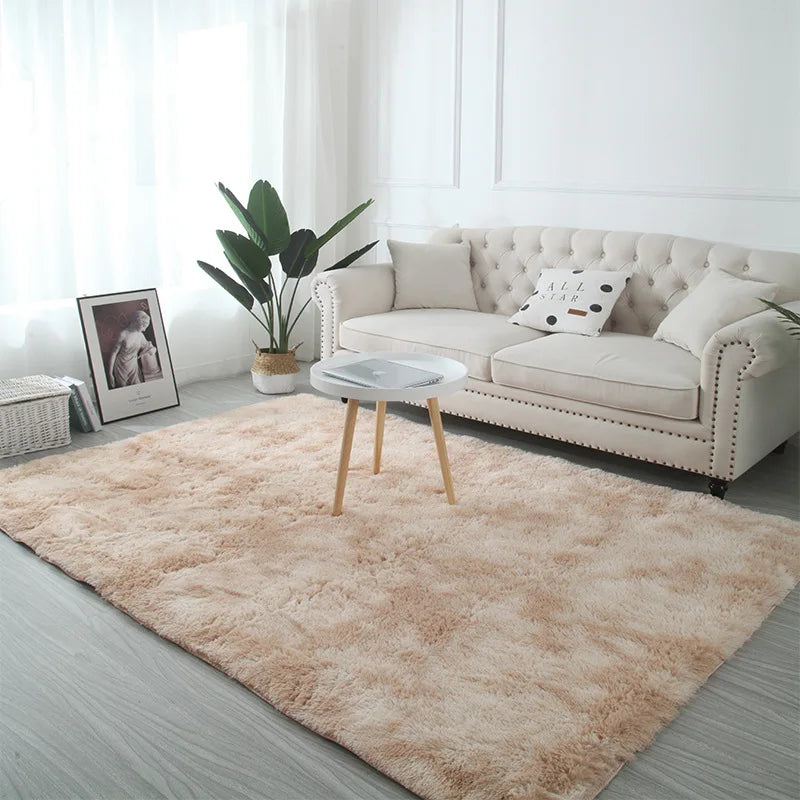 Tie-Dye Plush Shaggy Area Rug