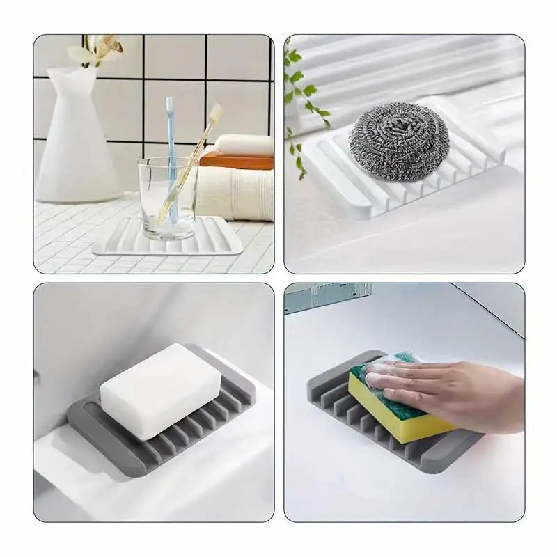 Self-Draining Silicone Soap Dish