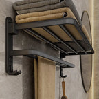 Folding Aluminium Towel Rack with Hook