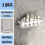 No-Drill Bathroom Corner Shelf