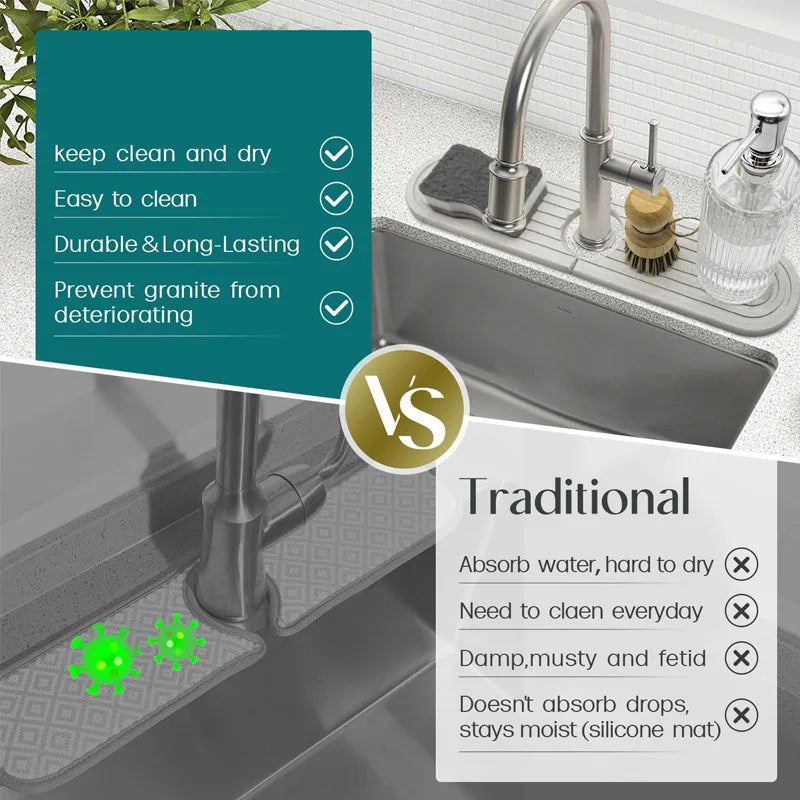 Diatomite Sink and Faucet Mat