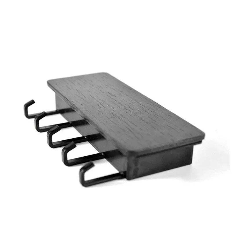 Wall-Mounted Key Rack with Hooks