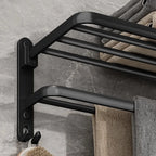 Folding Aluminium Towel Rack with Hook