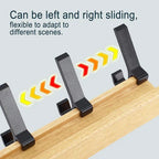 Wood and Aluminium Wall Rack with Movable Hooks