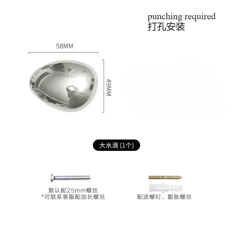 Ceramic Teardrop Wall Hook