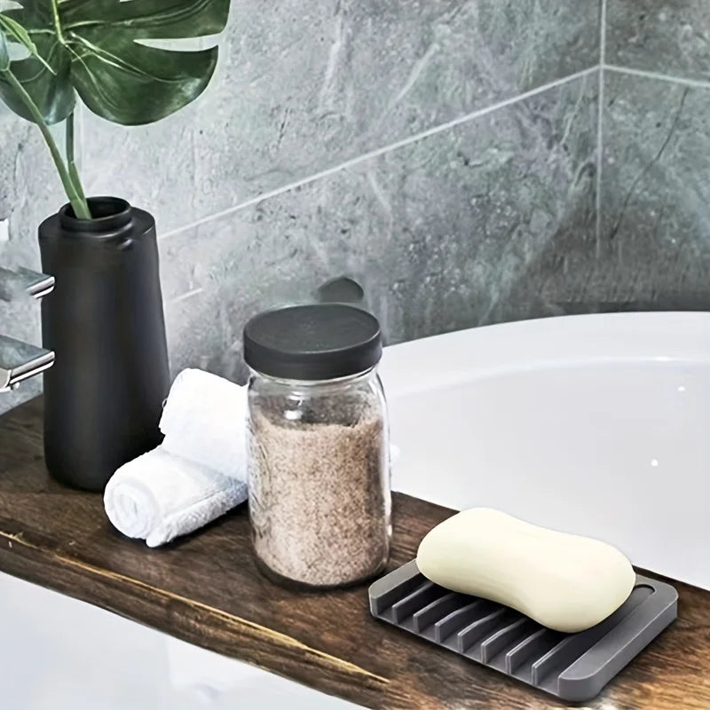 Self-Draining Silicone Soap Dish