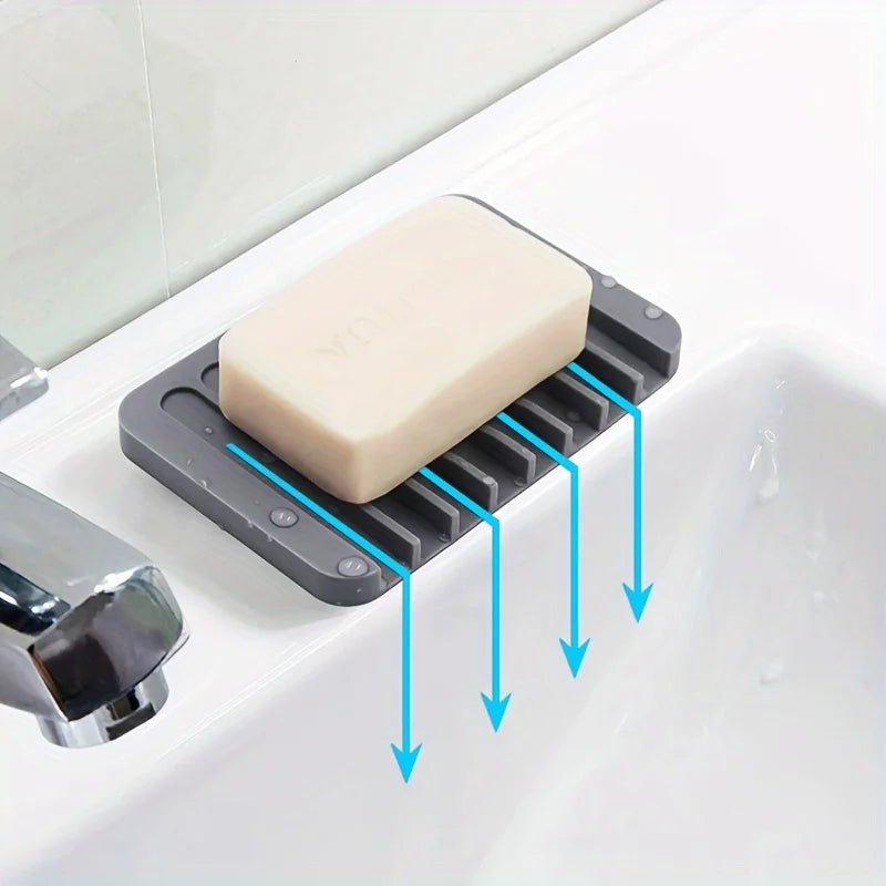 Self-Draining Silicone Soap Dish