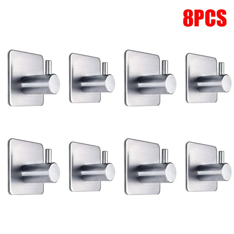 Adhesive Stainless Steel Robe Hooks