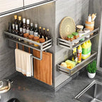 Wall-Mounted Spice and Condiment Rack