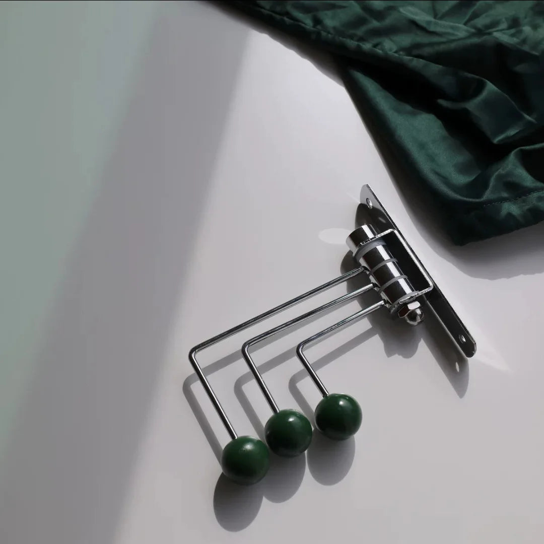 Rotating Iron Wall Hook with Wooden Tips