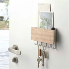 Wall-Mounted Key Rack with Hooks