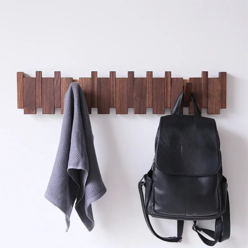 Piano Key Wooden Wall Coat Rack