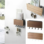Wall-Mounted Key Rack with Hooks