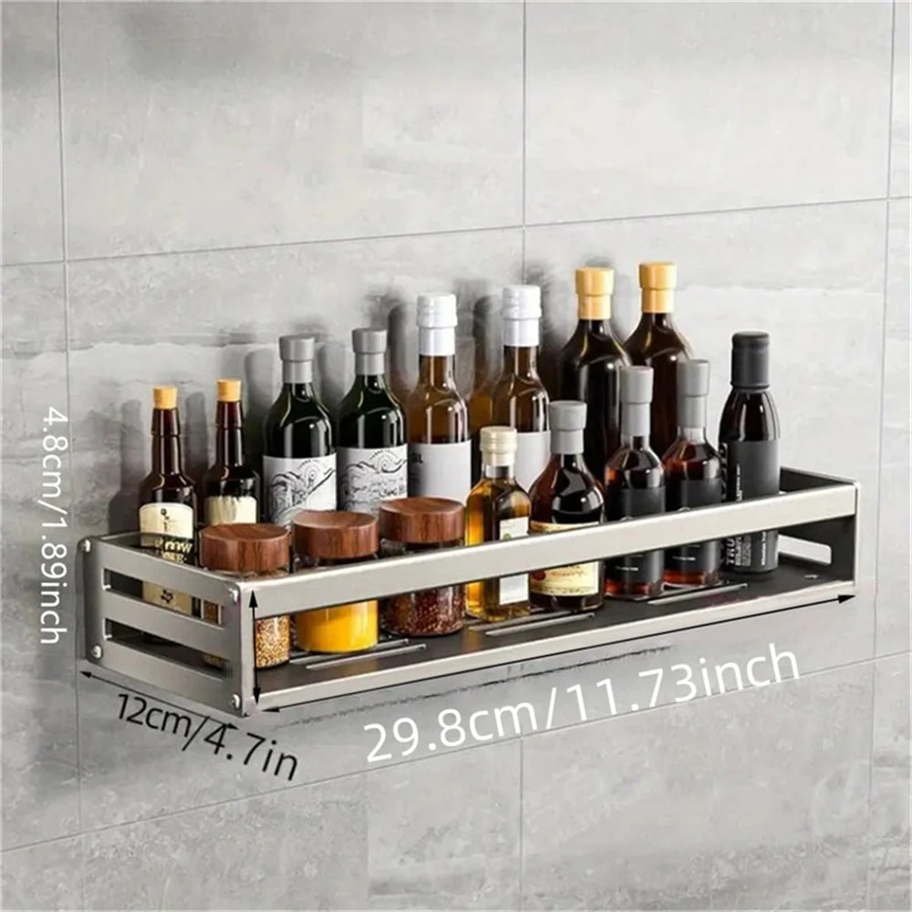 Wall-Mounted Spice and Condiment Rack