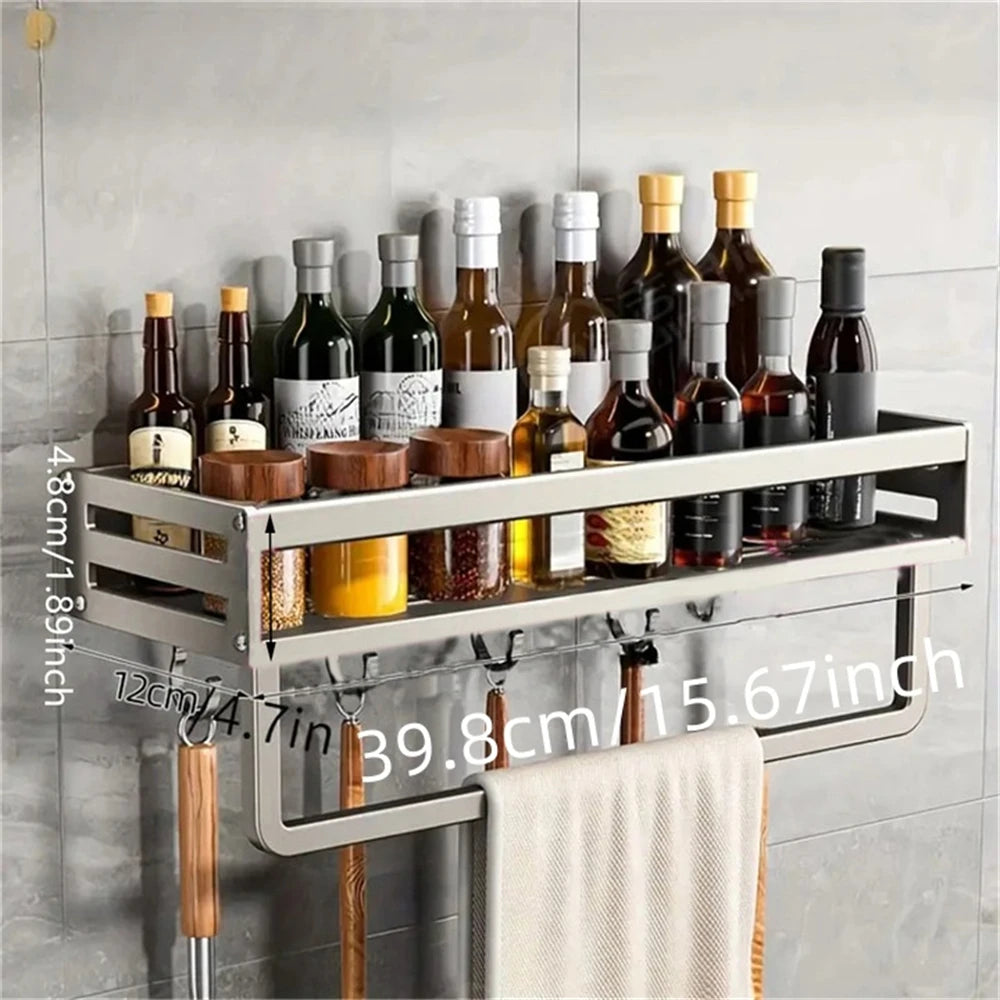 Wall-Mounted Spice and Condiment Rack
