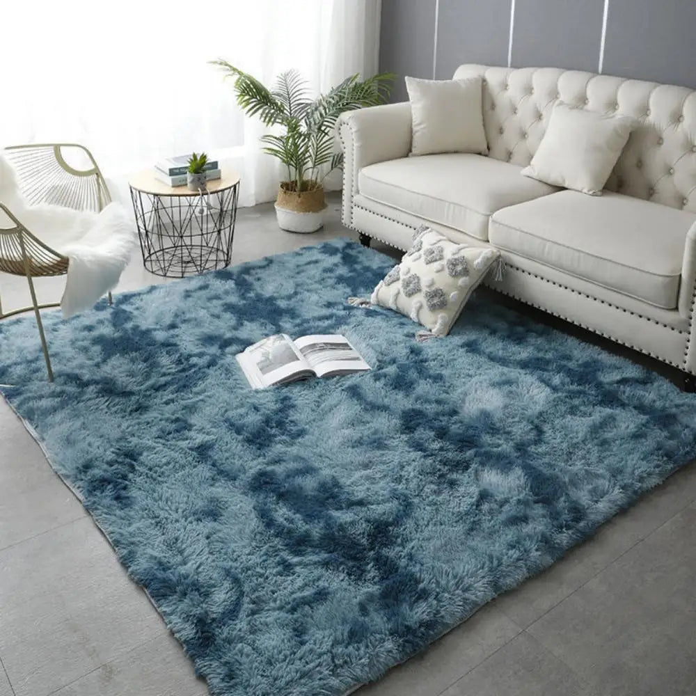 Tie-Dye Plush Shaggy Area Rug