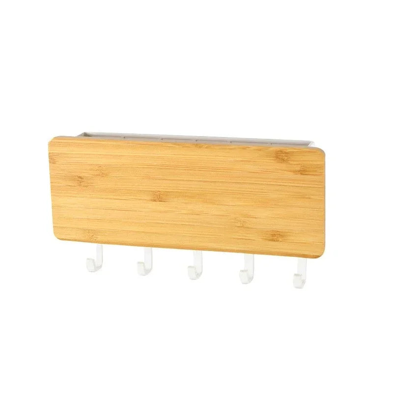 Wall-Mounted Key Rack with Hooks