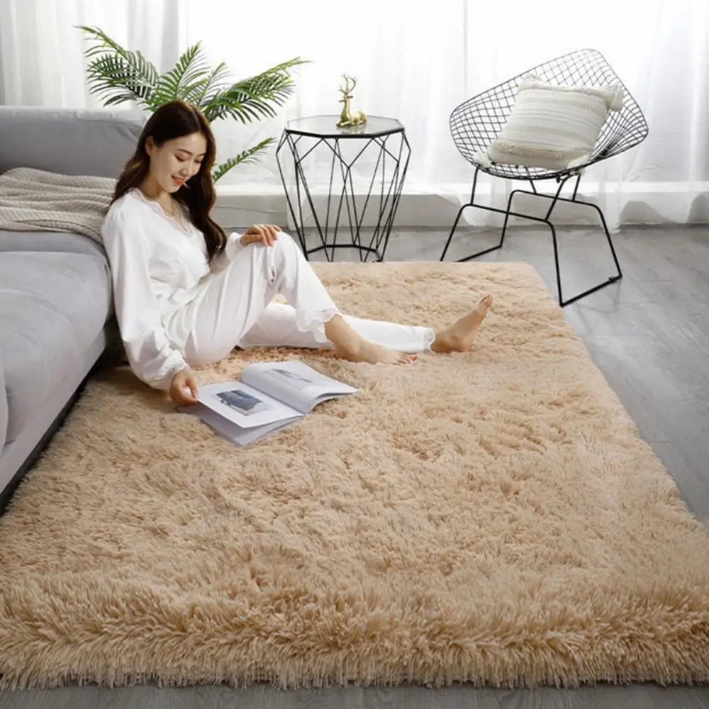 Tie-Dye Plush Shaggy Area Rug