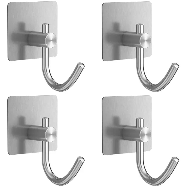 Adhesive Stainless Steel Robe Hooks