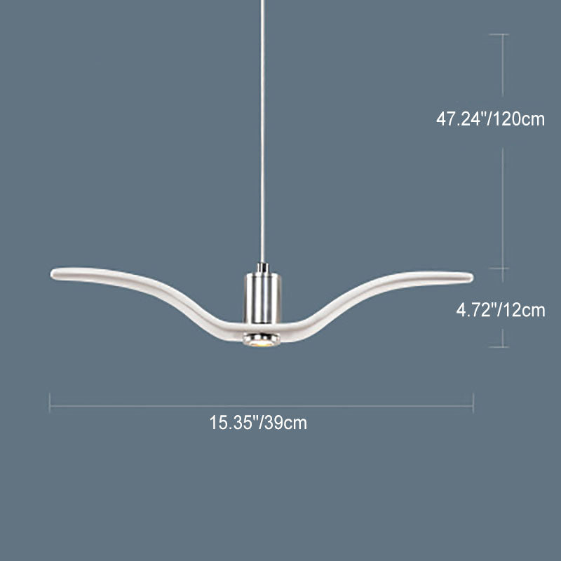 Contemporary Nordic Personality Wrought Iron Seagull LED Pendant Light For Living Room