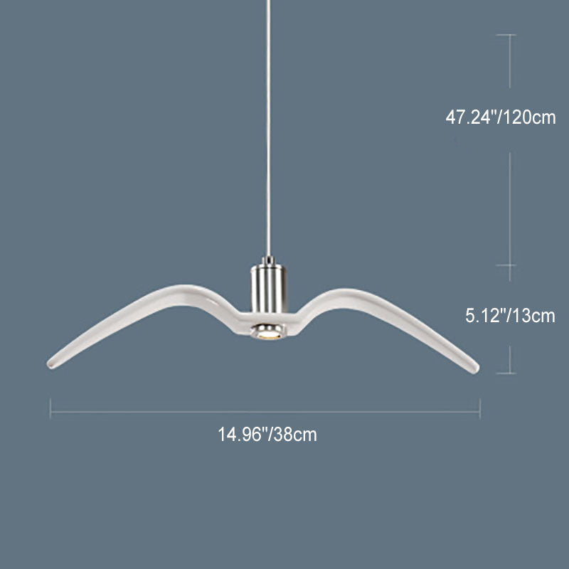 Contemporary Nordic Personality Wrought Iron Seagull LED Pendant Light For Living Room
