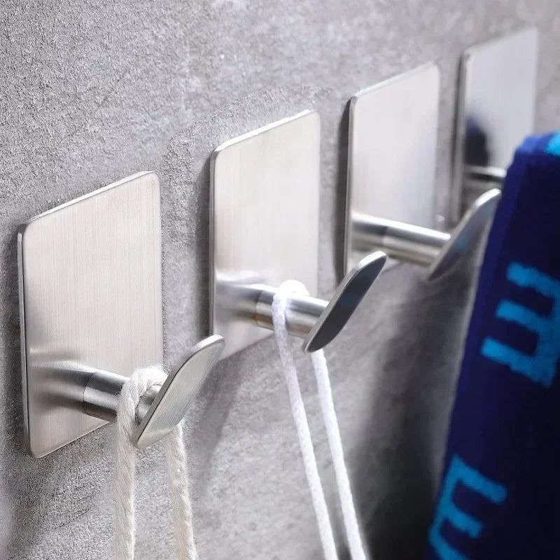 Adhesive Stainless Steel Robe Hooks