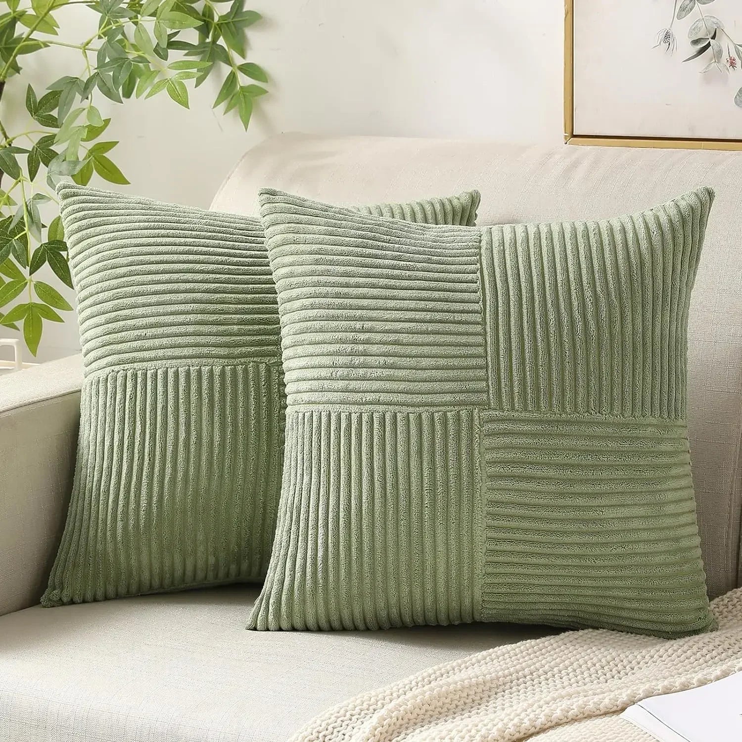 Ribbed Corduroy Cushion Cover