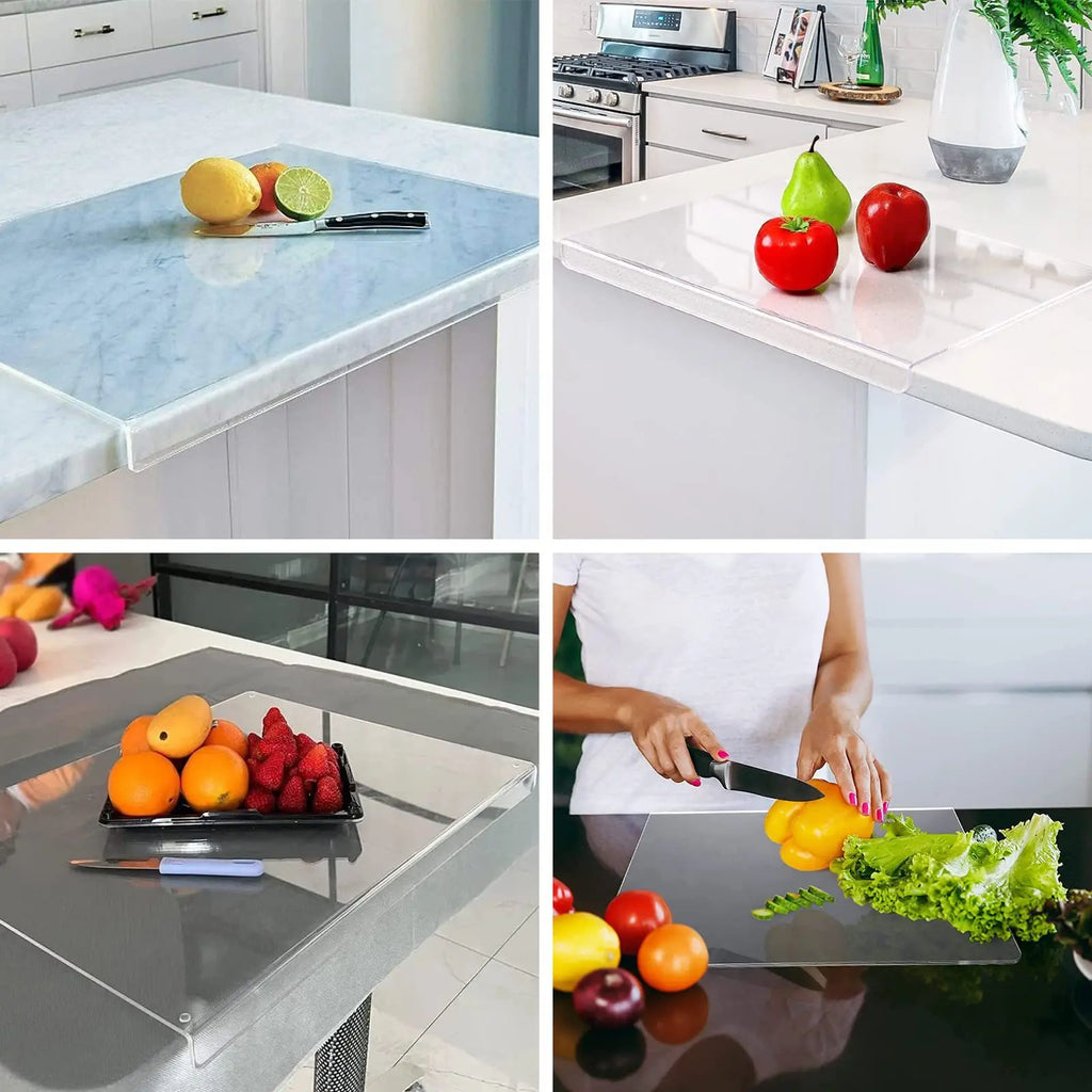 Clear Acrylic Chopping Board with Raised Lip