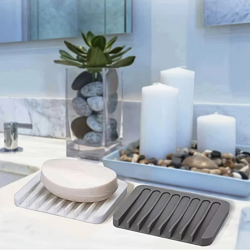 Self-Draining Silicone Soap Dish