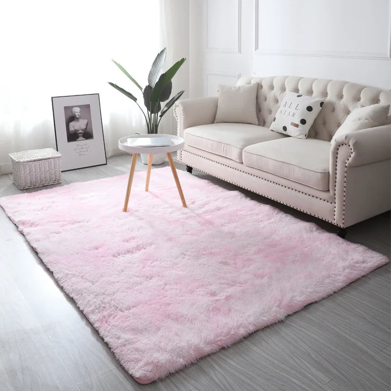 Tie-Dye Plush Shaggy Area Rug