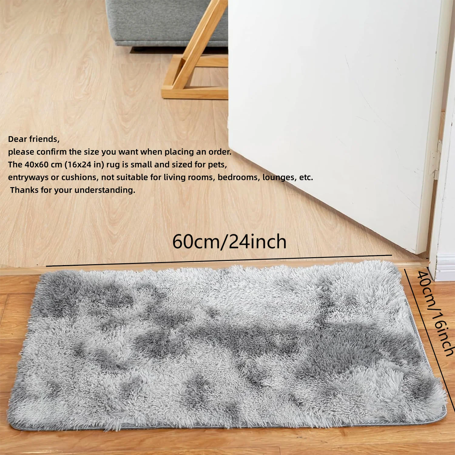 Tie-Dye Plush Shaggy Area Rug