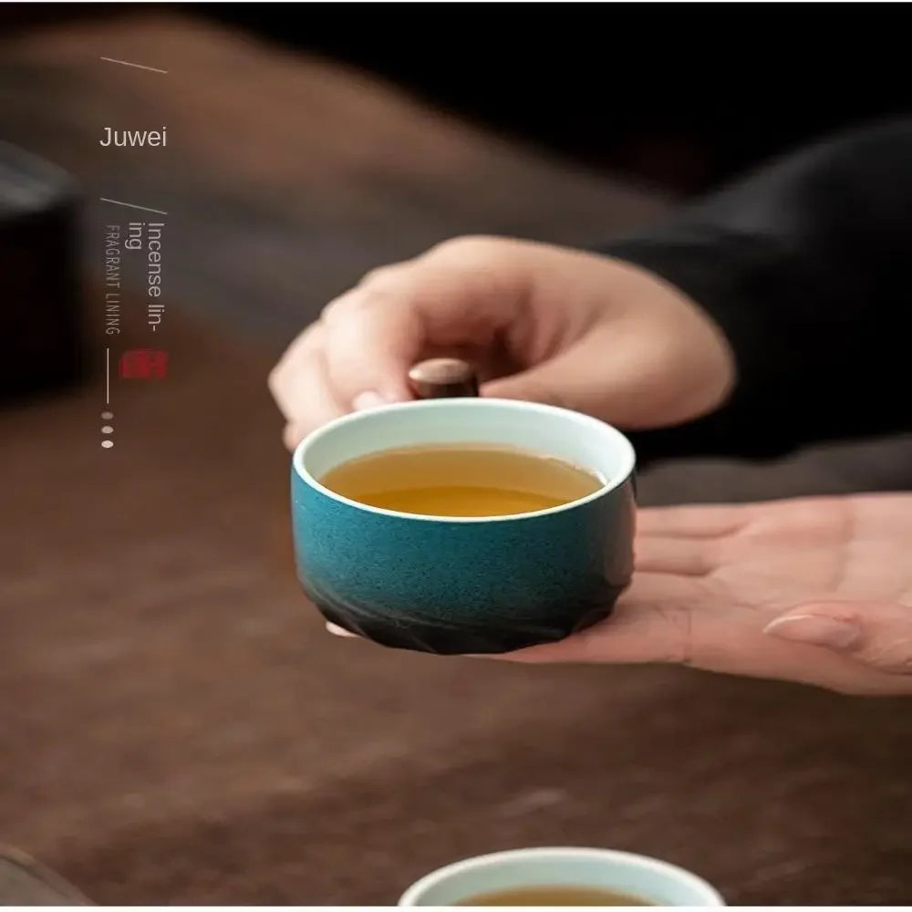 Ceramic Mug with Wooden Handle